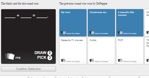 Codes xyzzy card pretend youre Card Cast